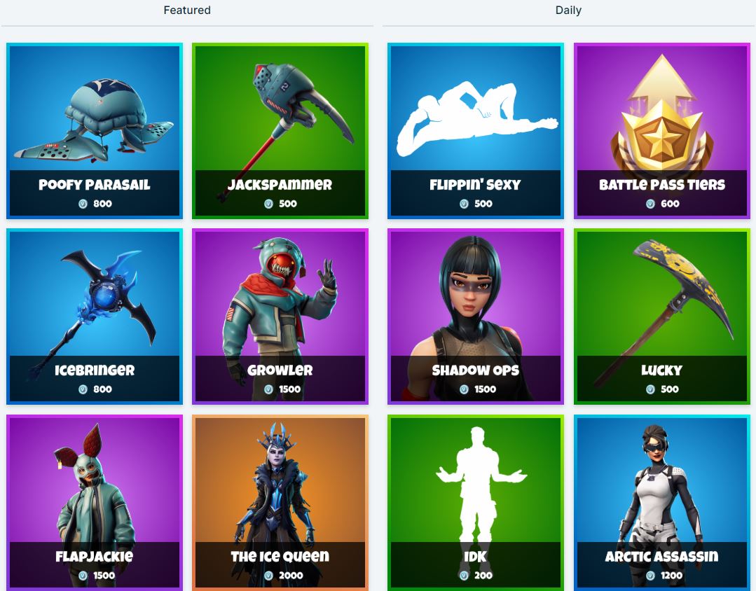 Fortnite Item Shop 21st January