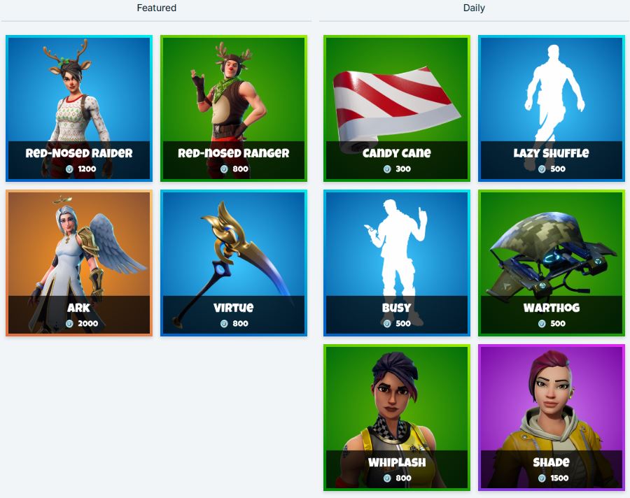 Fortnite Item Shop - Featured & Daily Items 11th - 12th January