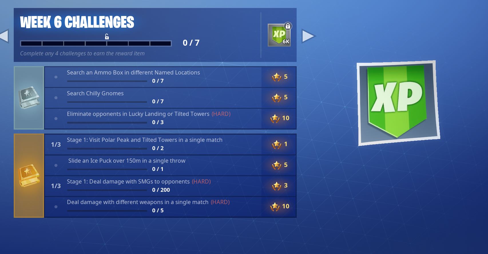 Fortnite Season 7, Week 6 Challenges