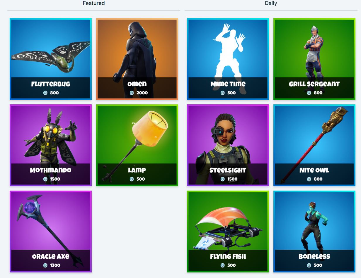Fortnite item Shop 22nd January