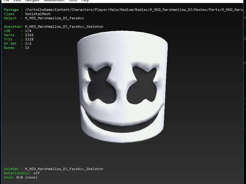 Marshmello Skin Head Render