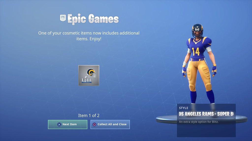 Rams Fortnite NFL Skin