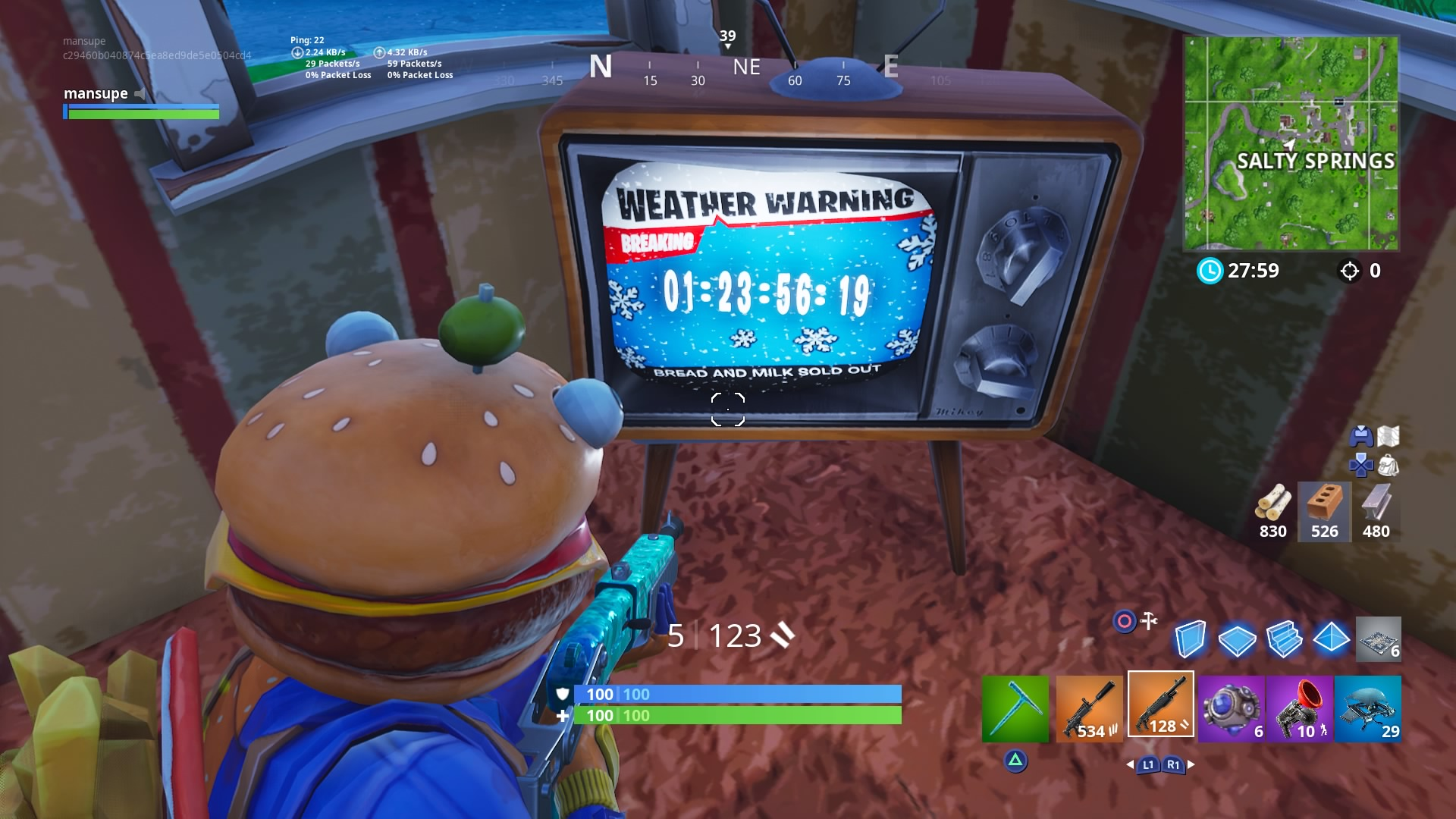 Weather Warning Timer in Fortnite