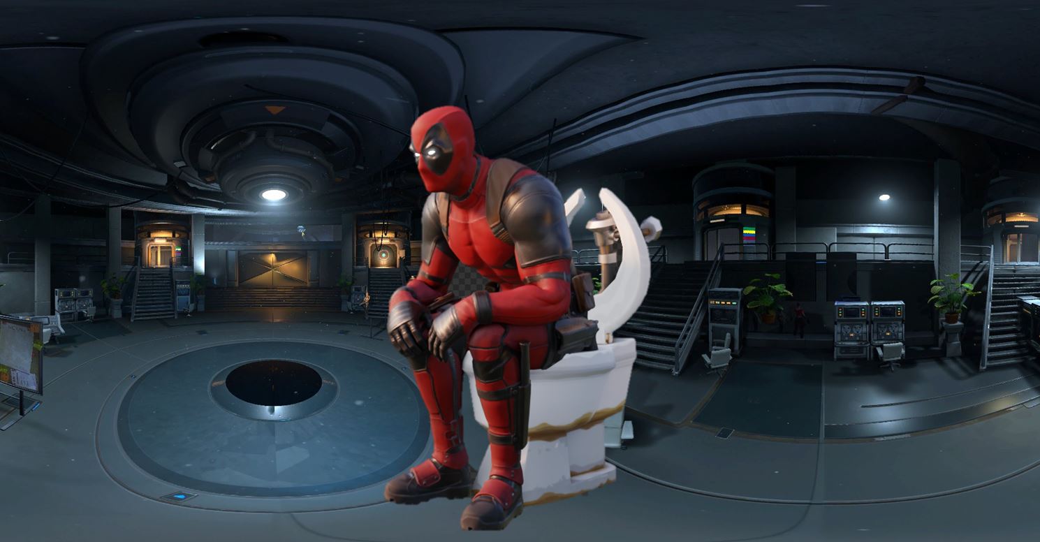 Deadpool Destroy Toilets Fortnite