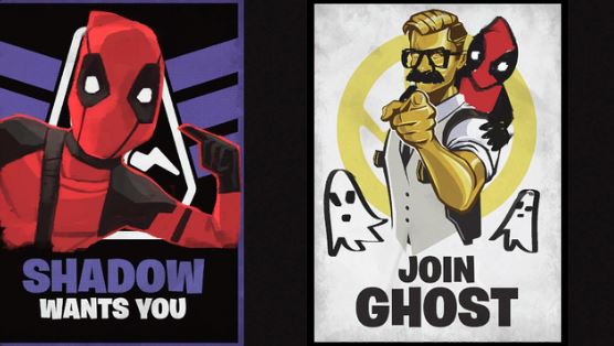 Fortnite Ghost and Shadow Recruitment Posters