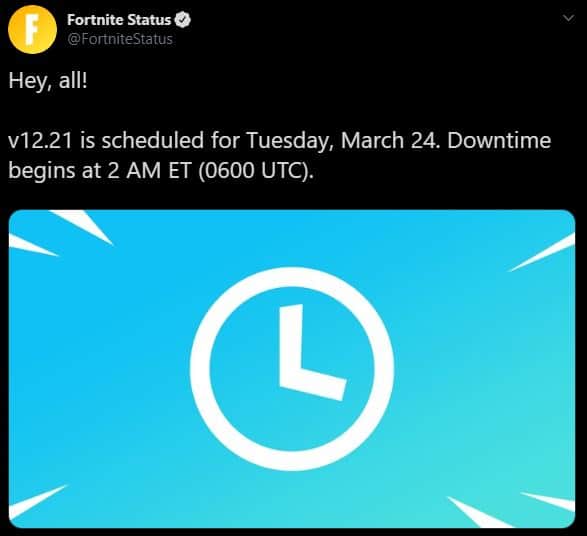Fortnite Update v12.21