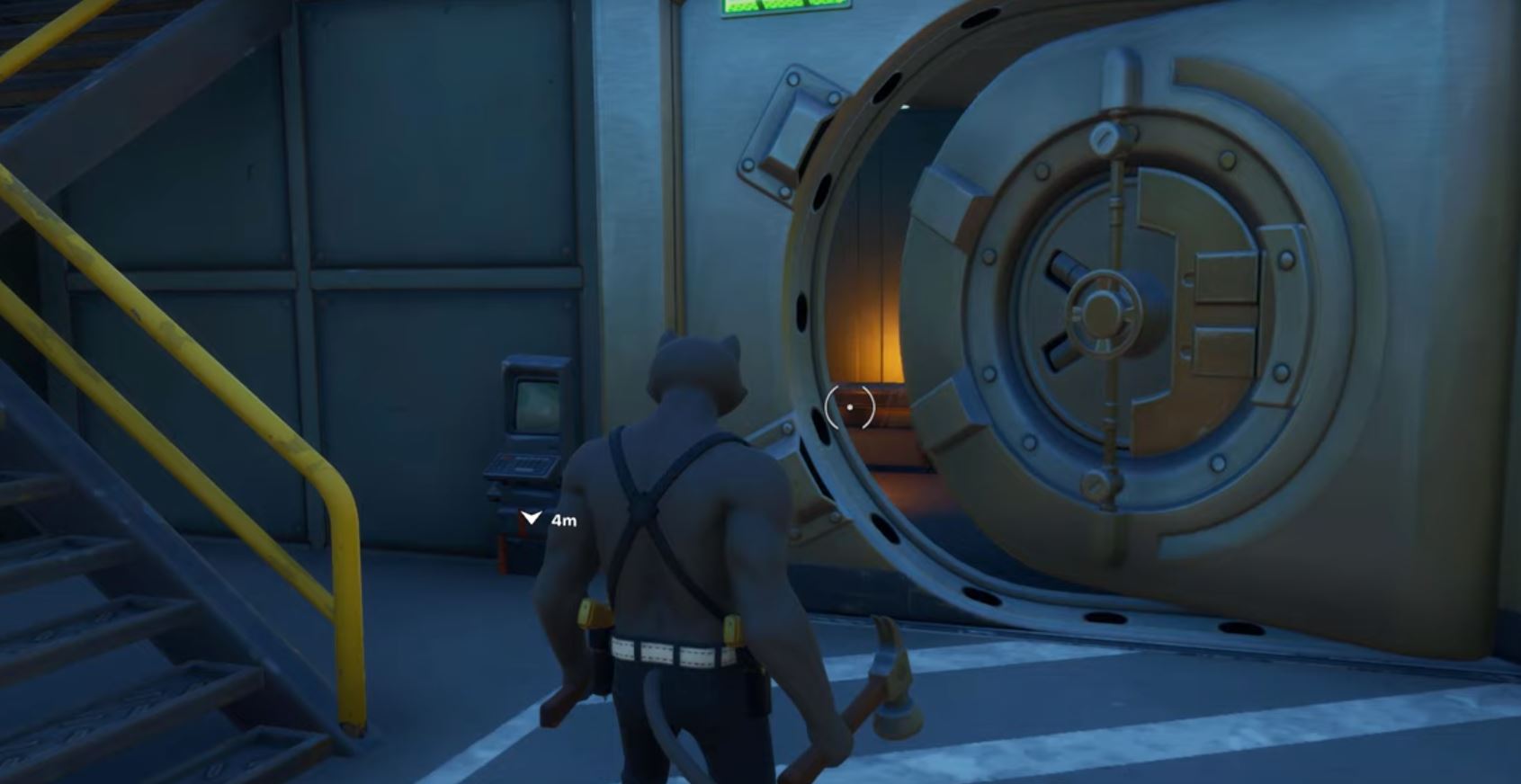 Escape a vault using a secret passage Fortnite
