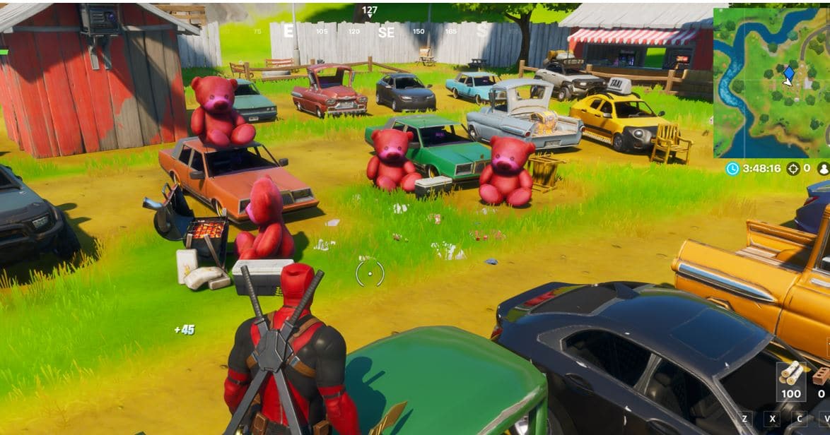 Fortnite Giant Pink Teddy Bears Map Location