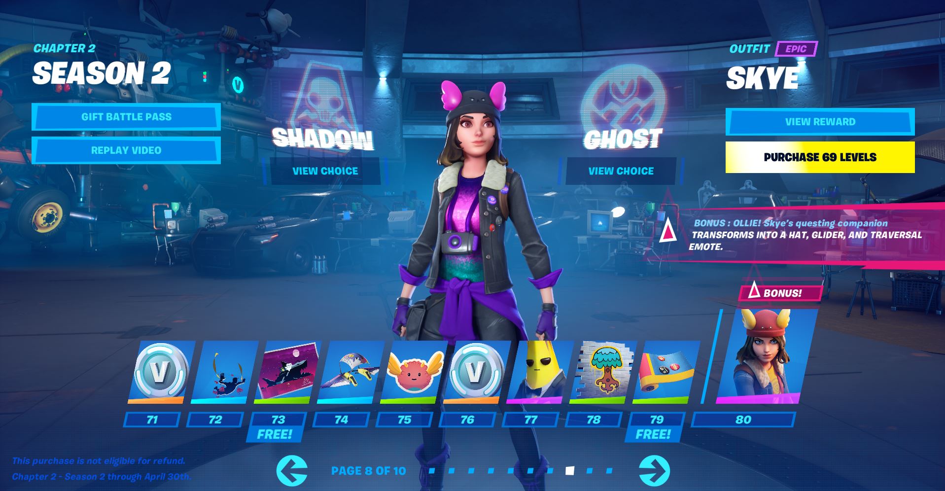 Skye Shadow Fortnite Skin Style