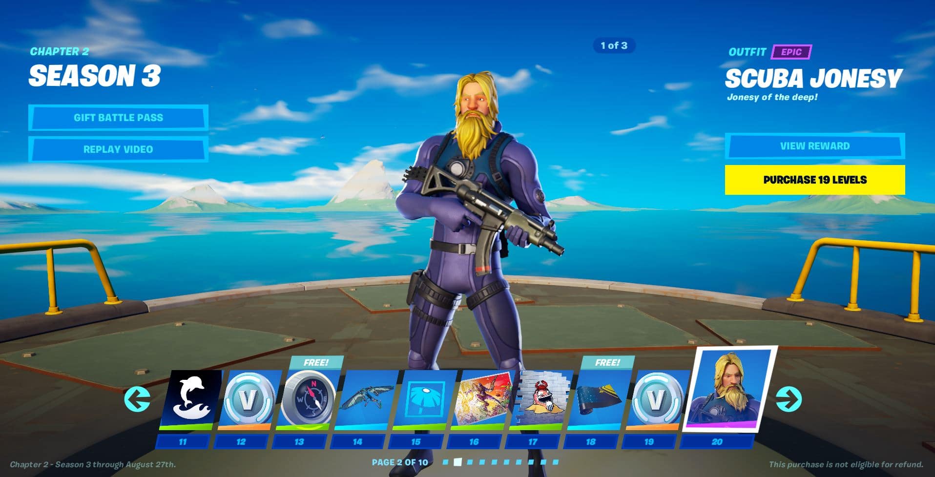 Fortnite Chapter 2, Season 3 Battle Pass 11-20