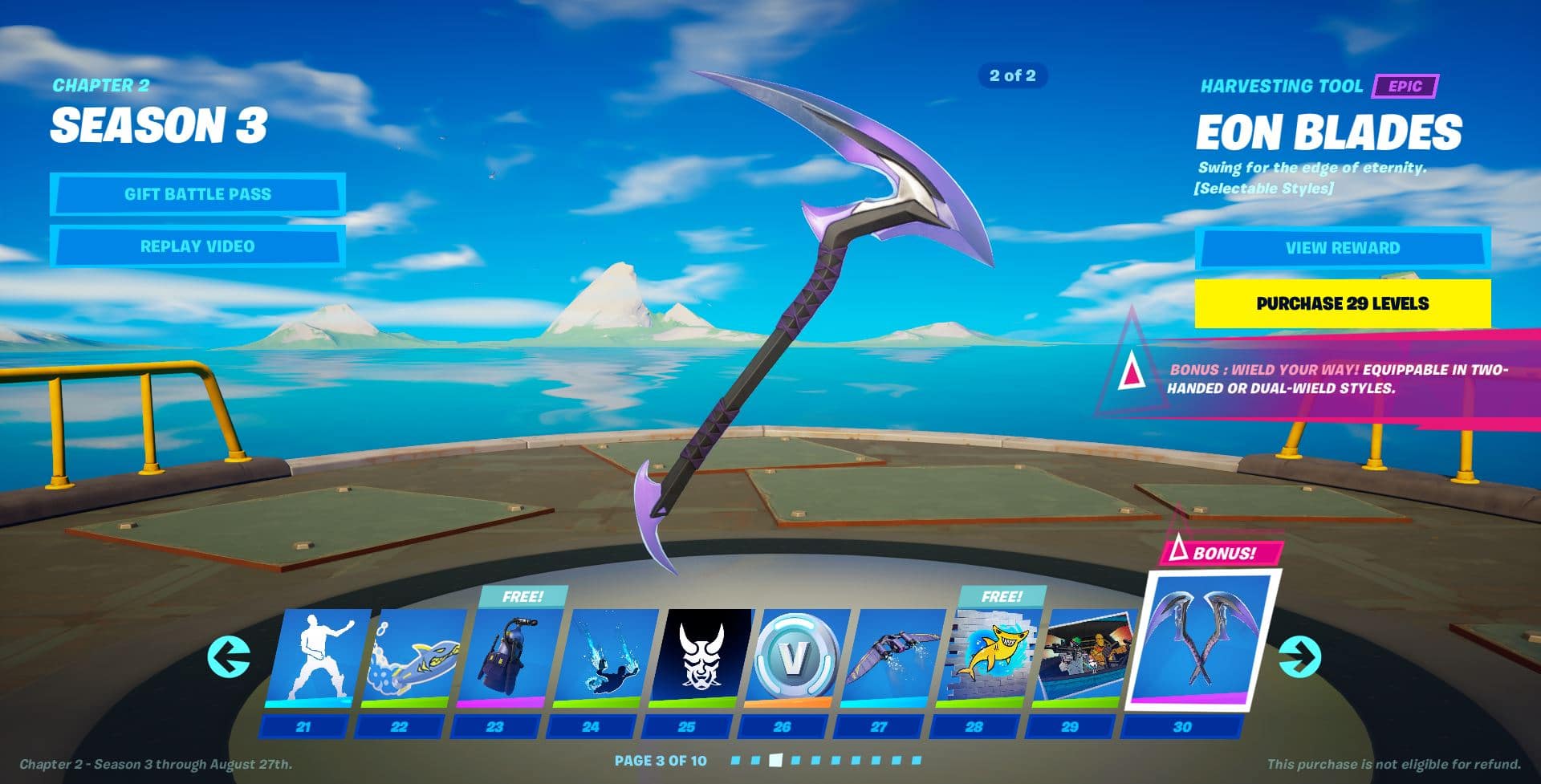 Fortnite Chapter 2, Season 3 Battle Pass 21-30