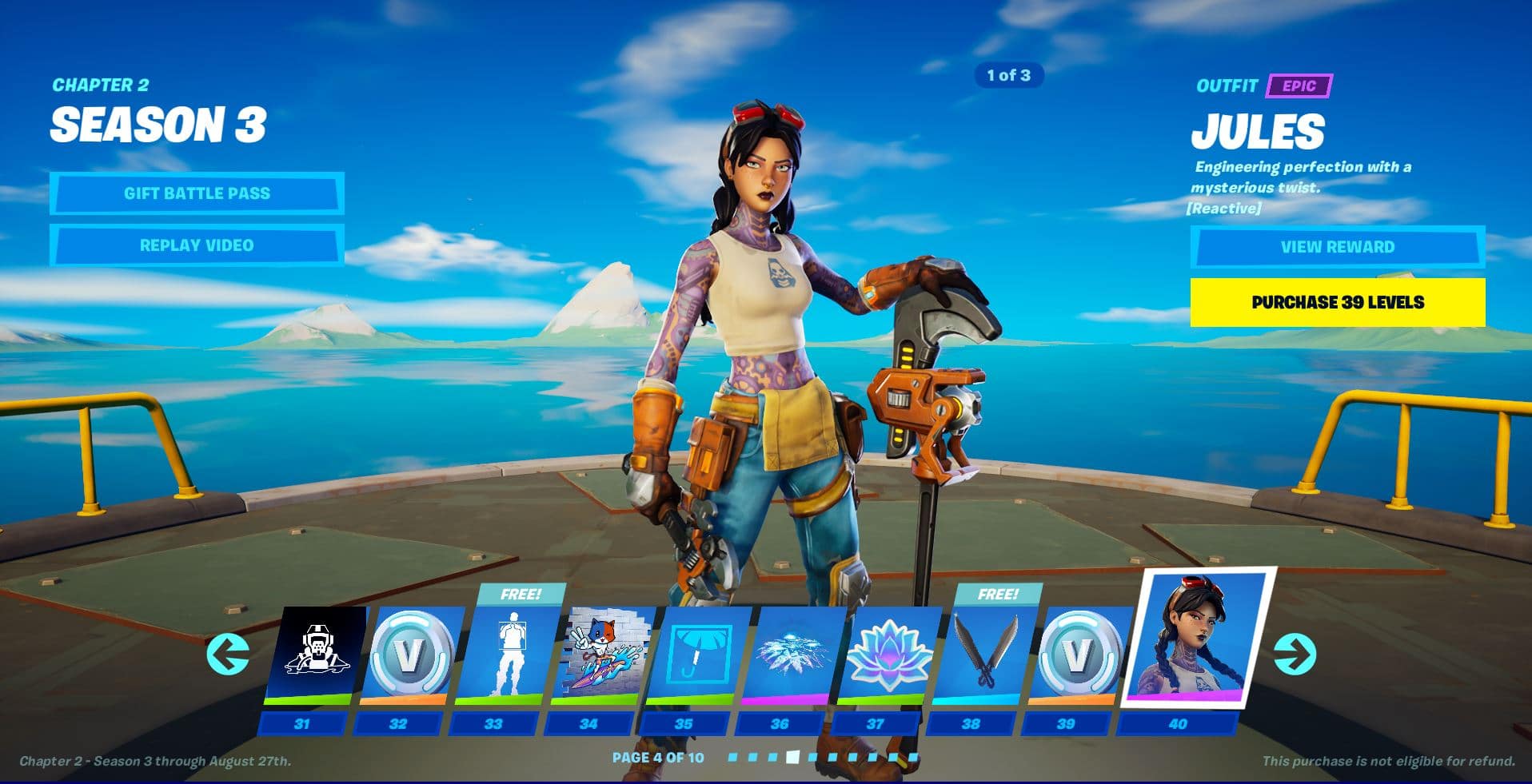Fortnite Chapter 2, Season 3 Battle Pass 31-40