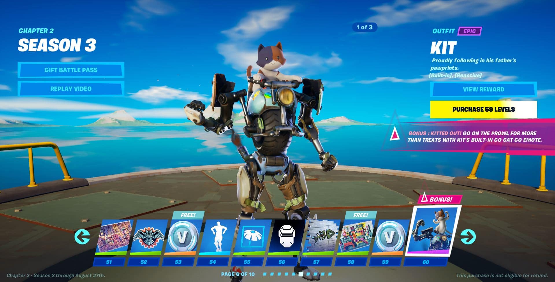 Fortnite Chapter 2, Season 3 Battle Pass 51-60