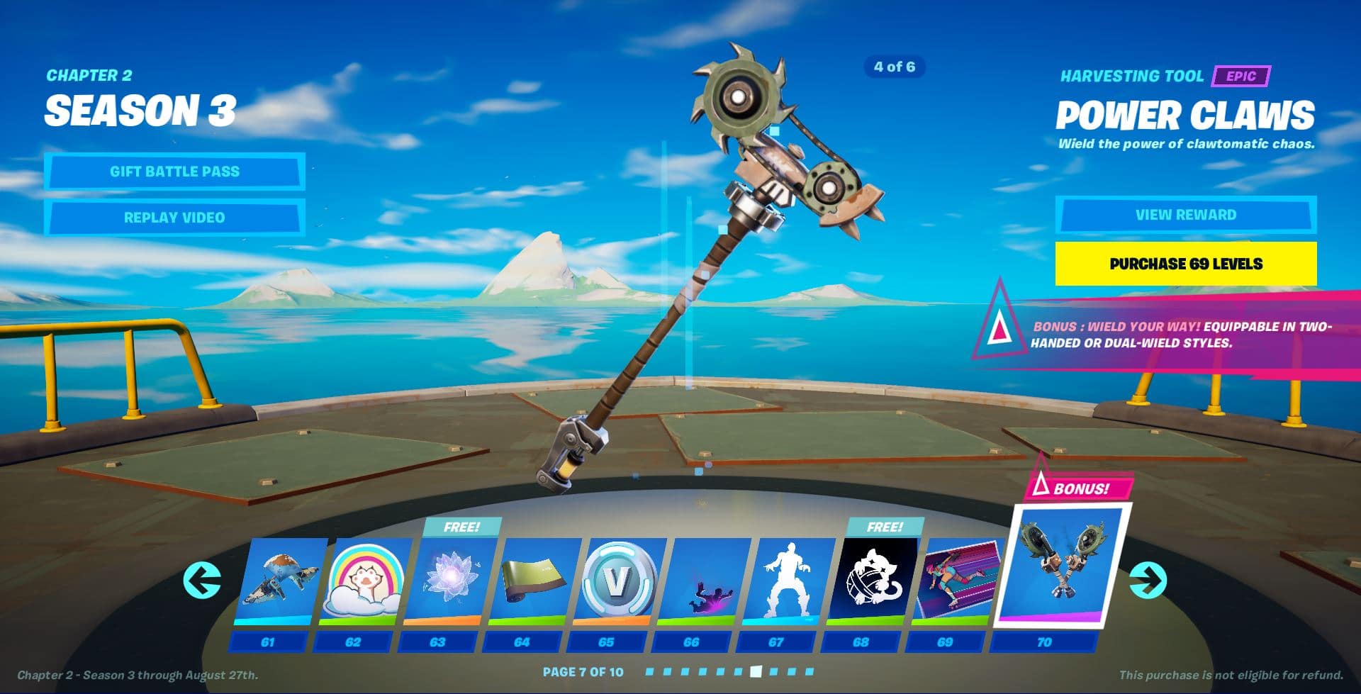 Fortnite Chapter 2, Season 3 Battle Pass 61-70