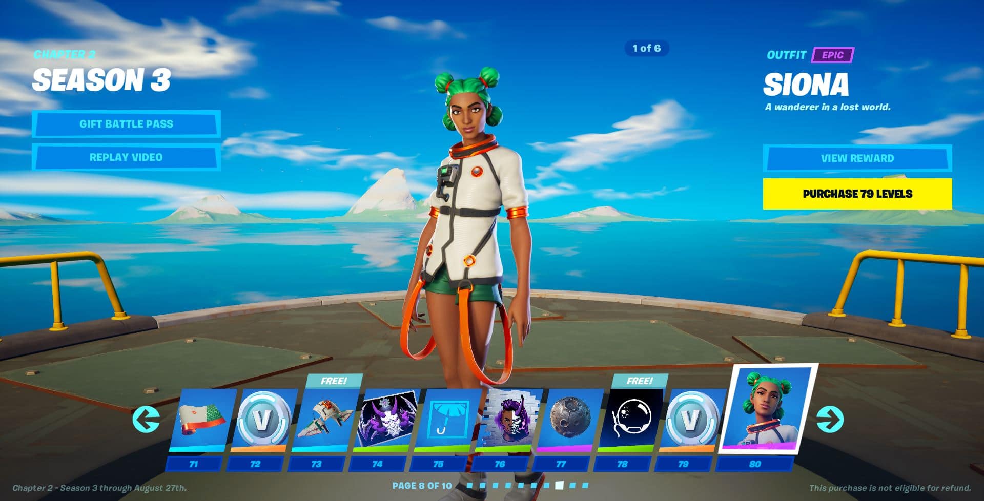 Fortnite Chapter 2, Season 3 Battle Pass 71-80