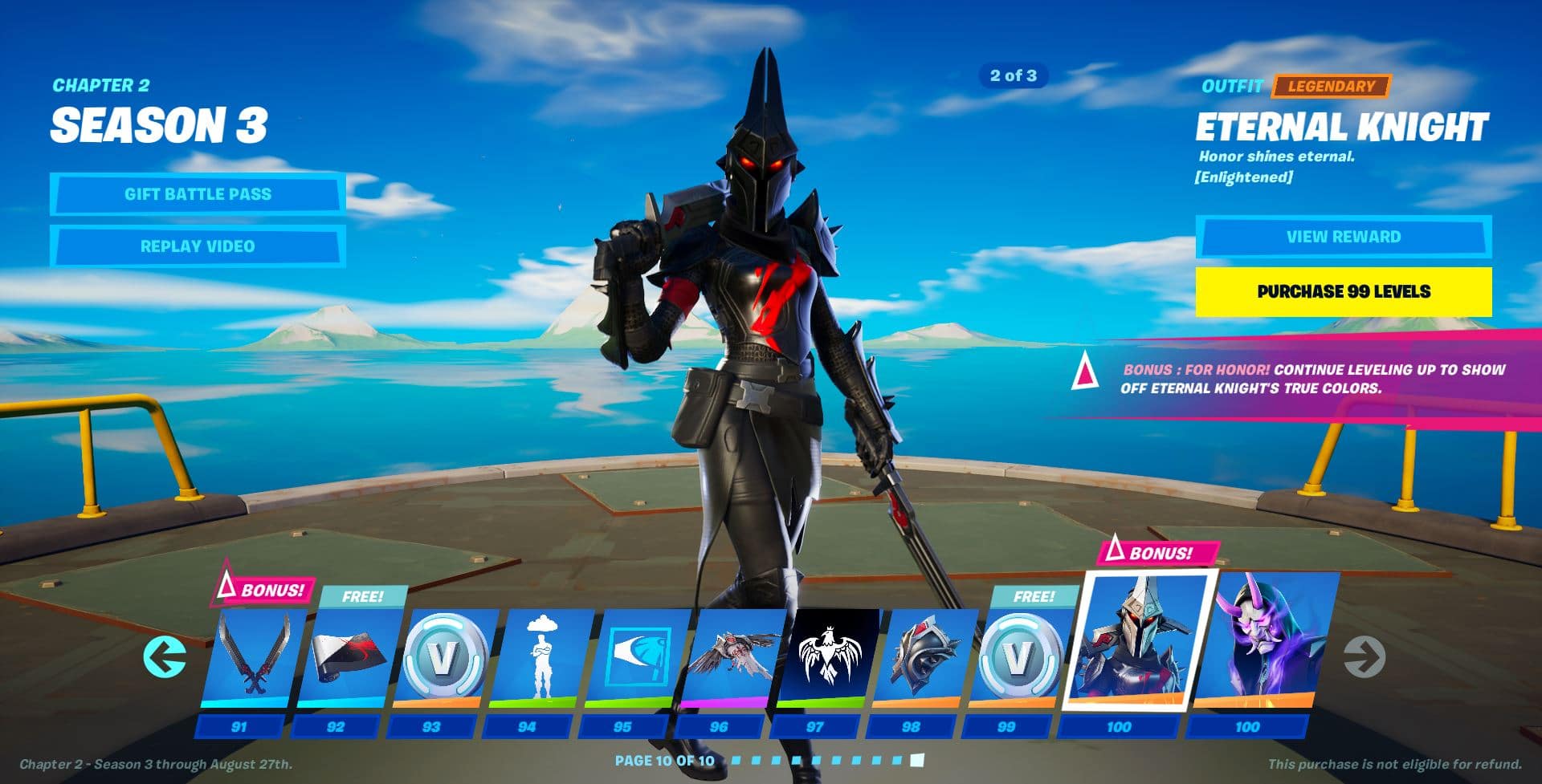 Fortnite Chapter 2, Season 3 Battle Pass 91-100