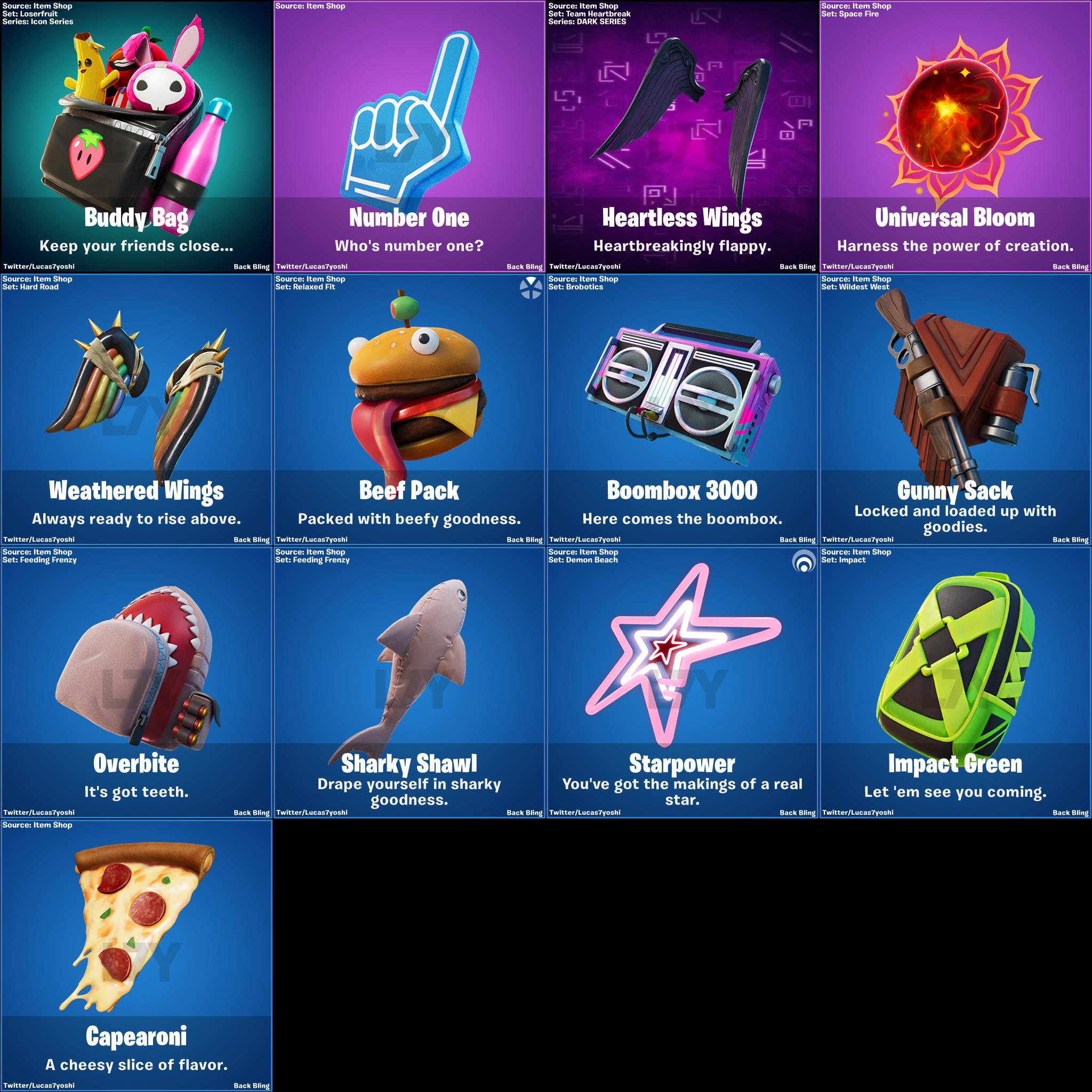 Fortnite Leaked Back Blings Found in v13.20