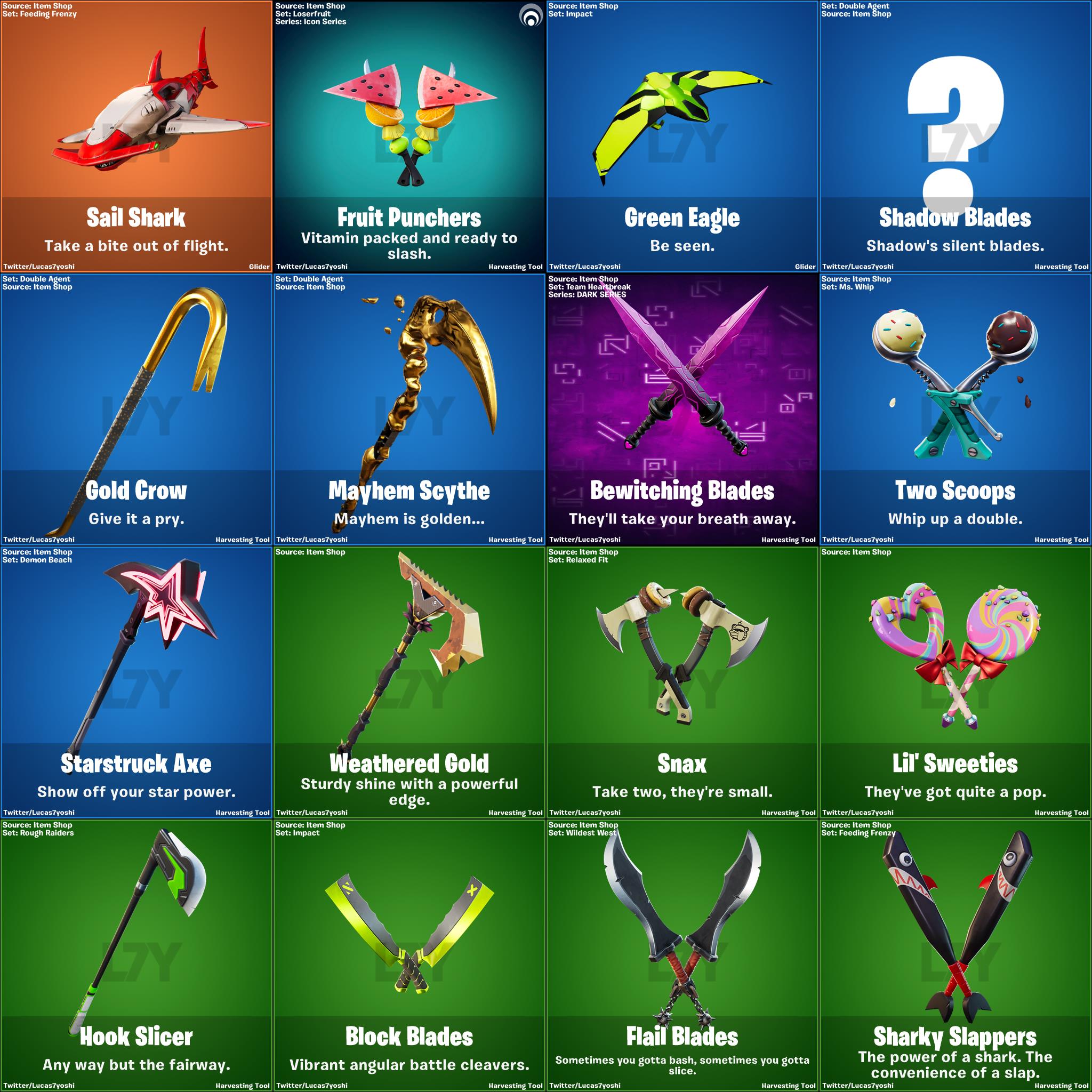 Fortnite Leaked Pickaxes Found in v13.20