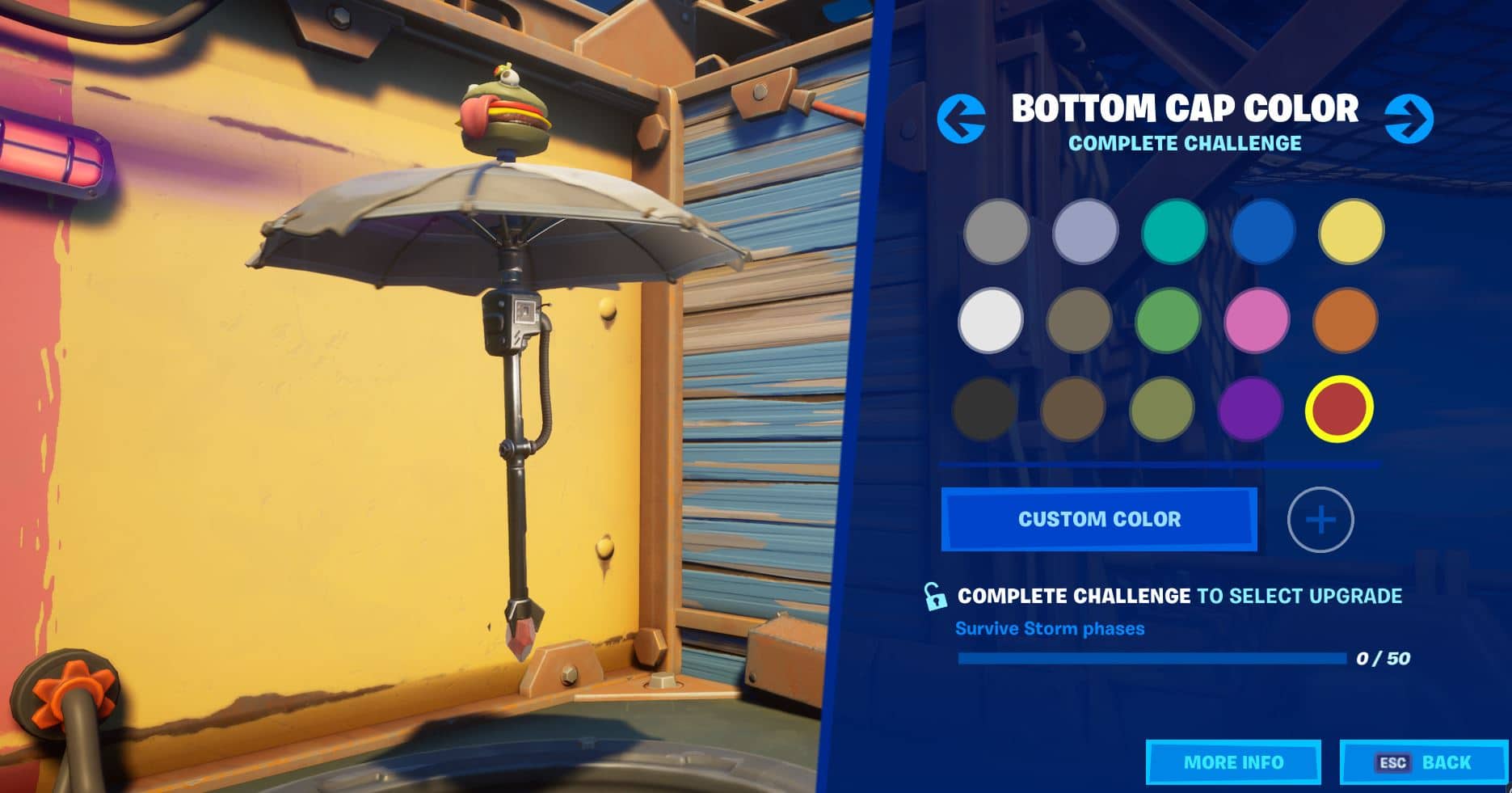 Fortnite Build a Brella Bottom Cap Color Challenge
