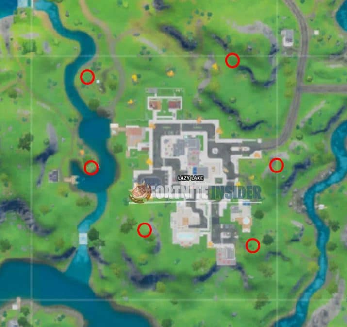 Fortnite Fireworks Lazy Lake Map Location