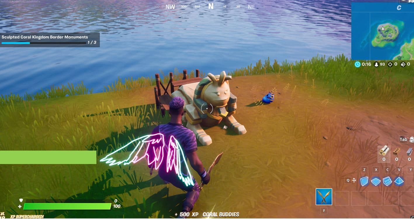 Fortnite Sculpted Coral Kingdom Border Monument at Lockie's Lighthouse