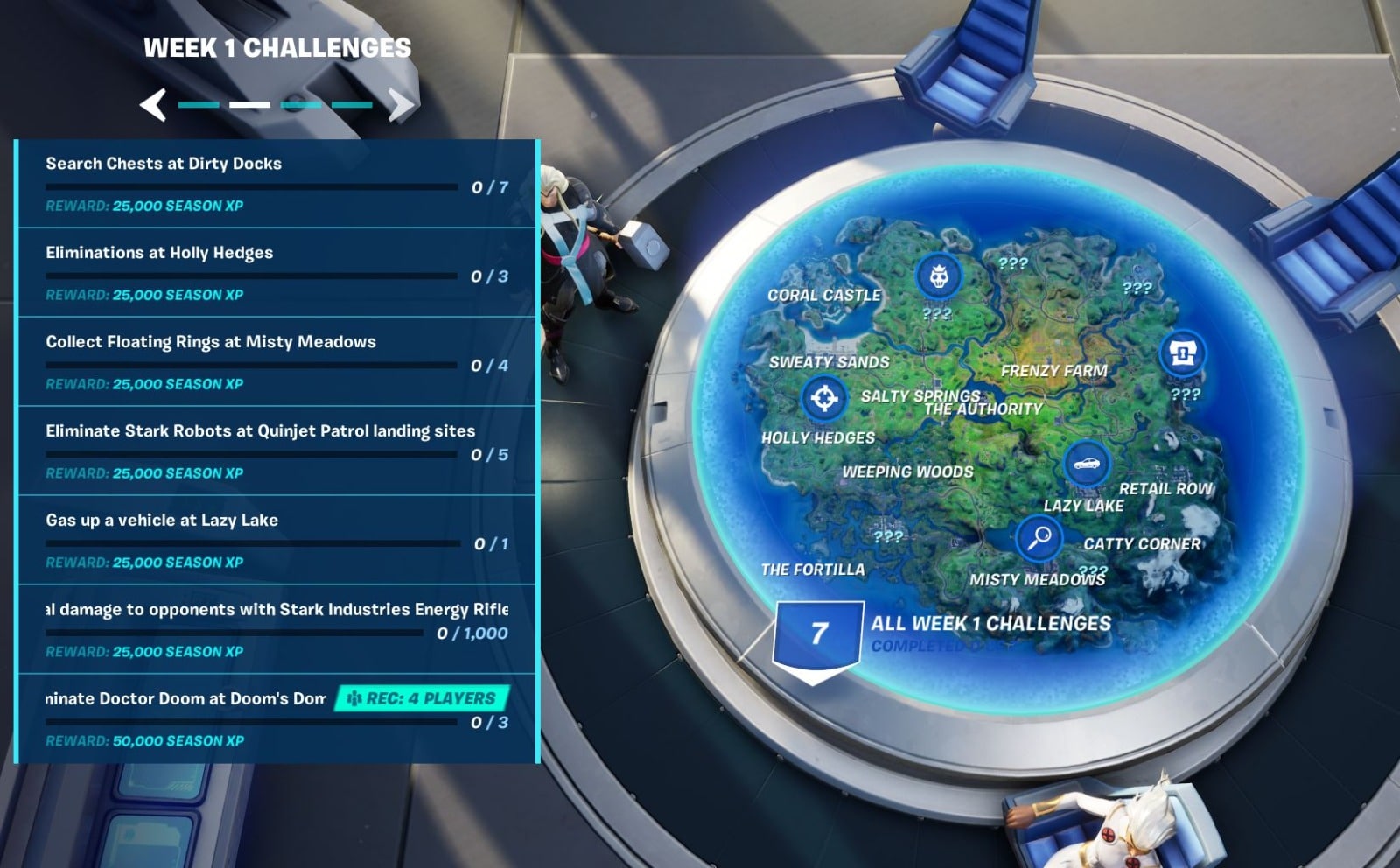 Fortnite Chapter 2, Season 4 Week 1 Challenges