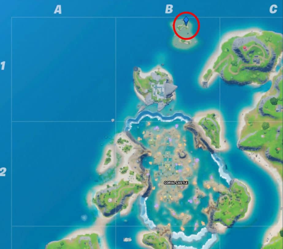 Fortnite Coral Buddies Reach for the Stars Map Location