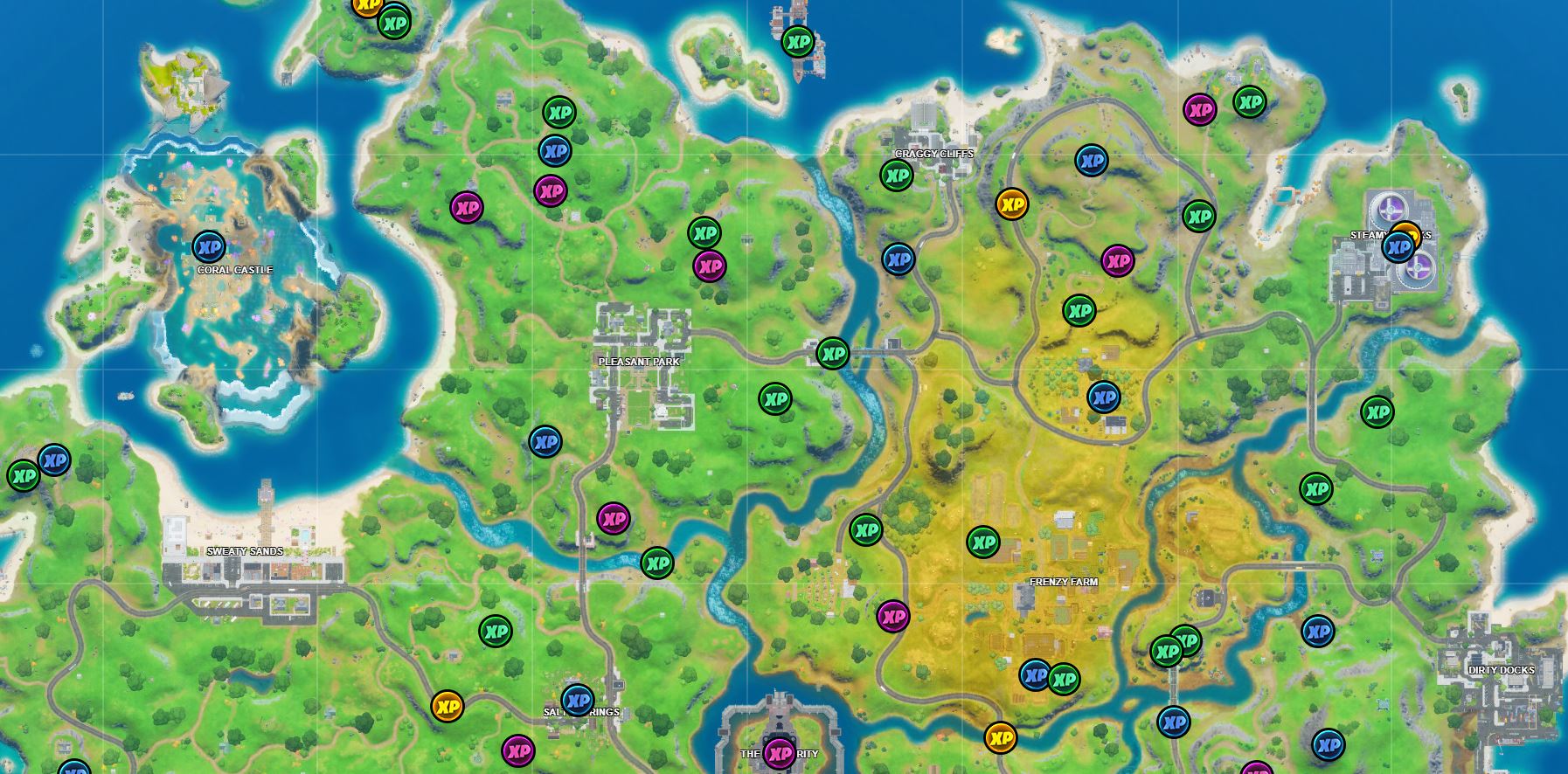 Fortnite Season 3 All XP Coins
