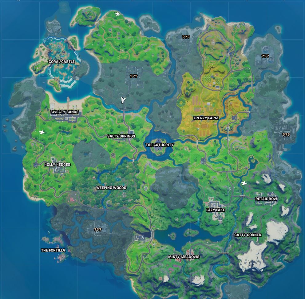 Quinjet Patrol landing sites Fortnite Locations