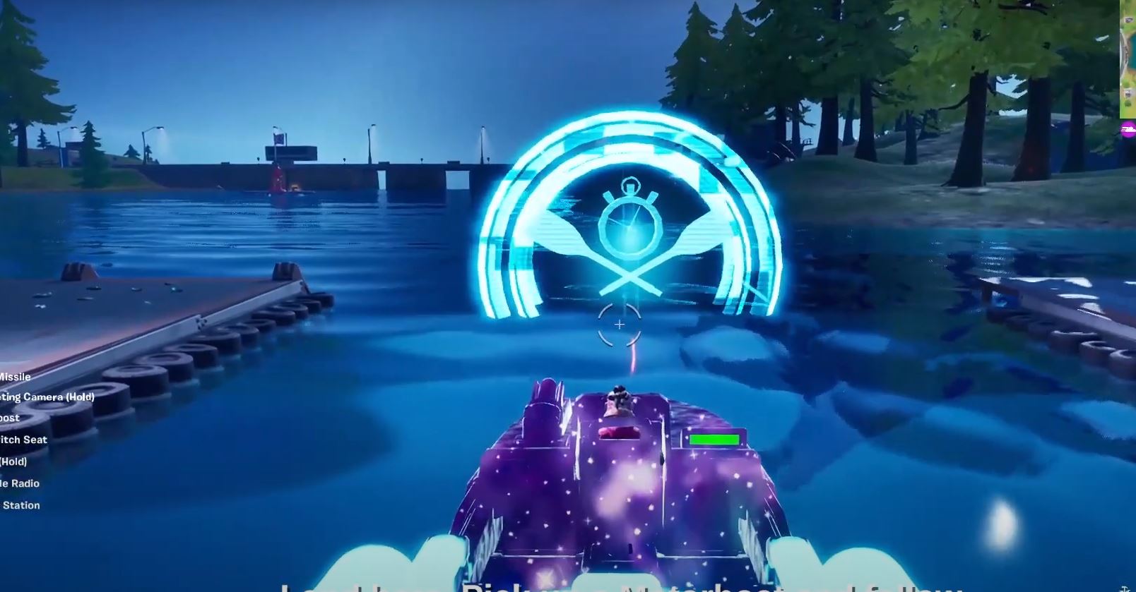 Motorboat Mayhem Fortnite Location: How to Complete the boat time trial at Motorboat Mayhem