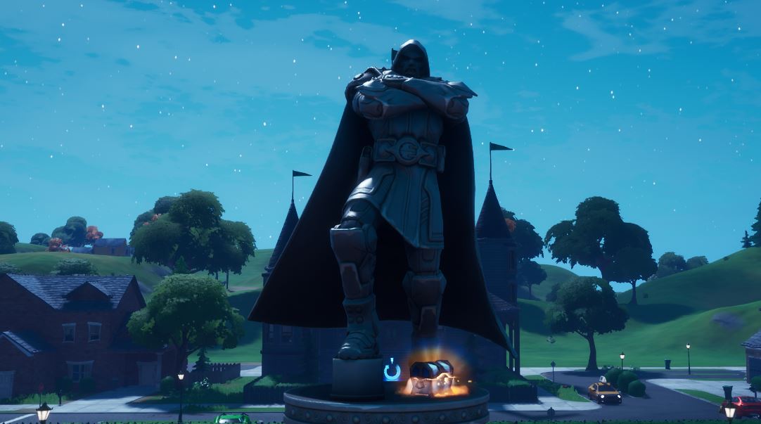 Doctor Dooms Statue in Fortnite