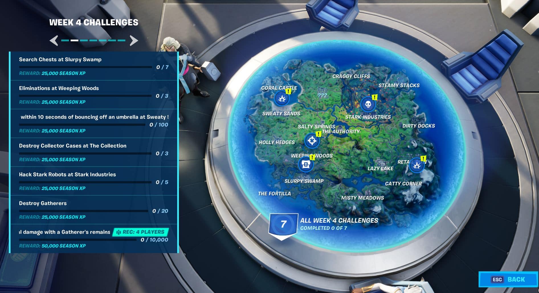 Fortnite Chapter 2, Season 4 Week 4 Challenge