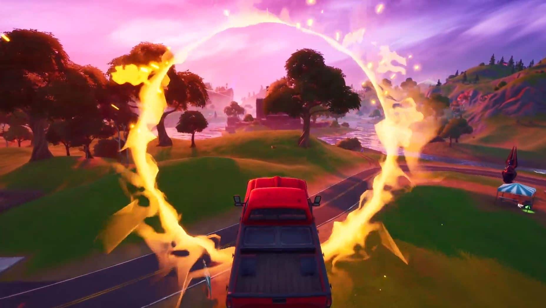 Fortnite: How & Where to Jump Through The Flaming Ring at Salty Springs