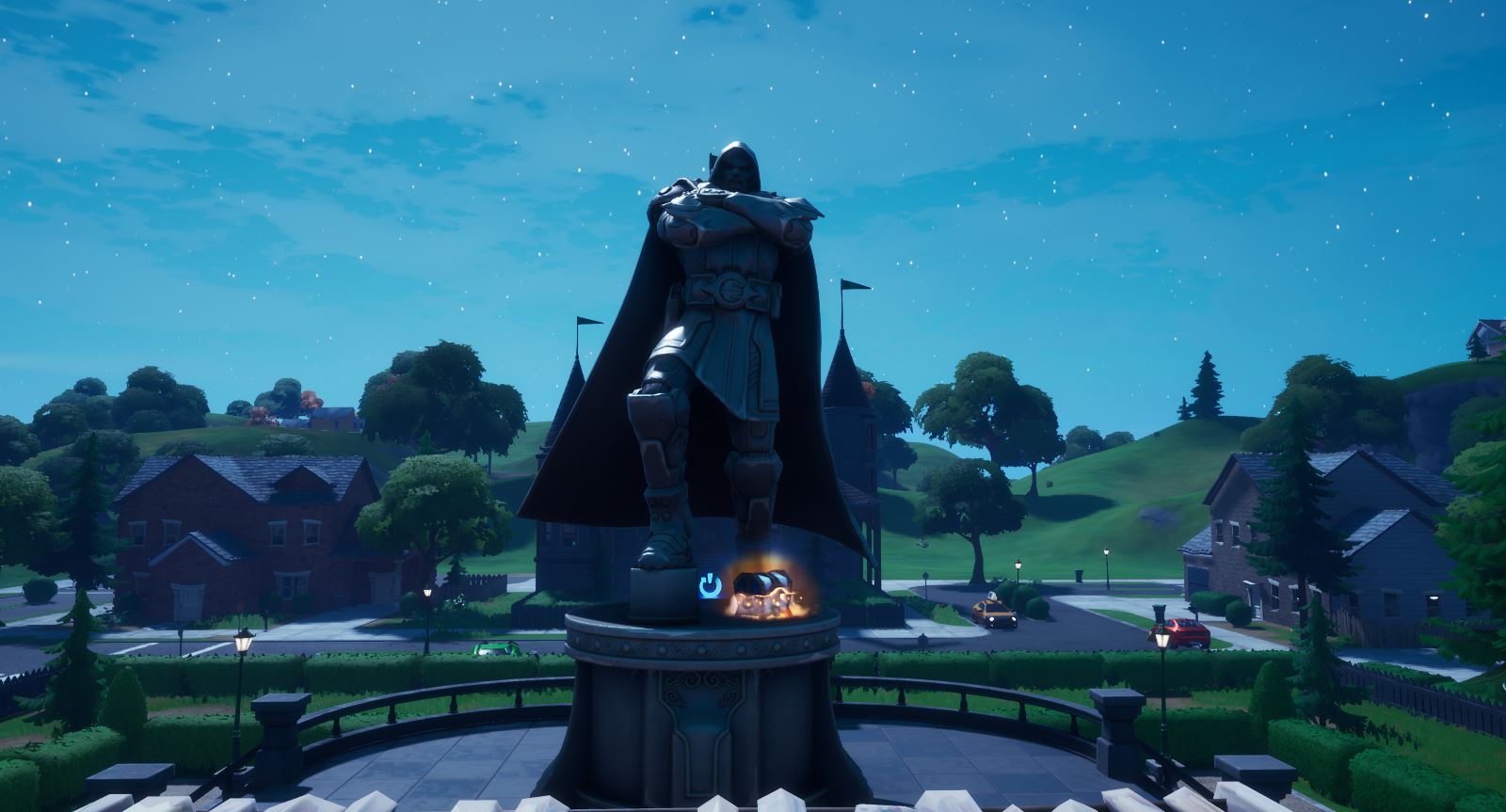 Visit Doctor Dooms Statue Fortnite