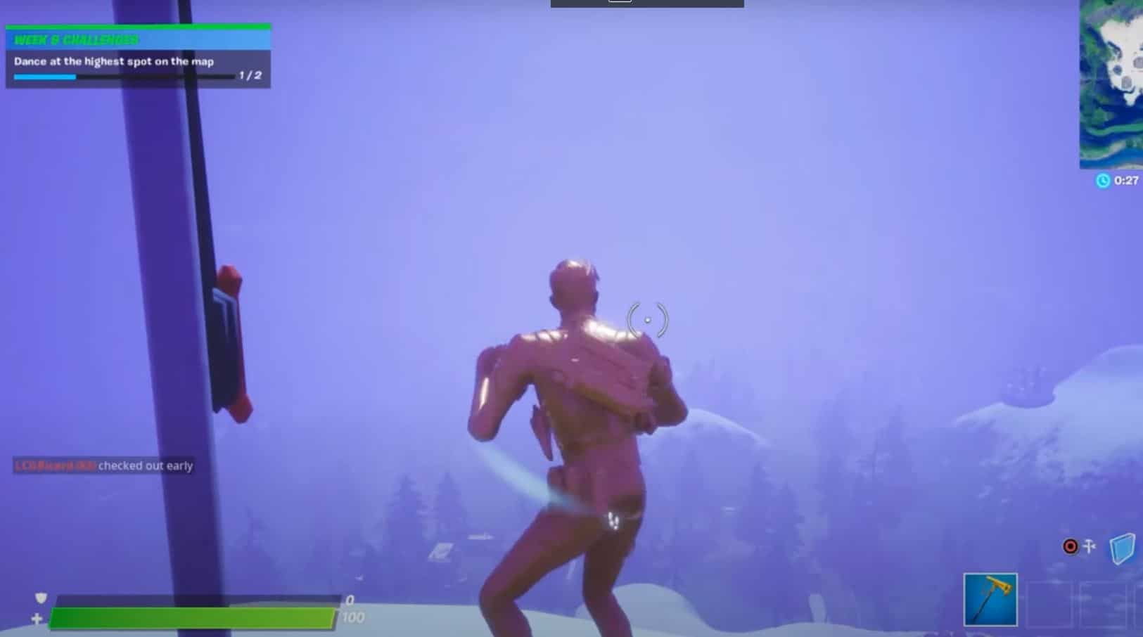Lowest point and highest point on Fortnite map