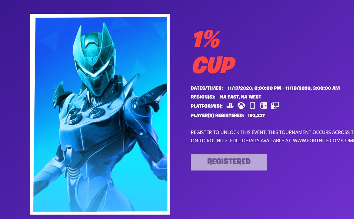 1% Cup Fortnite