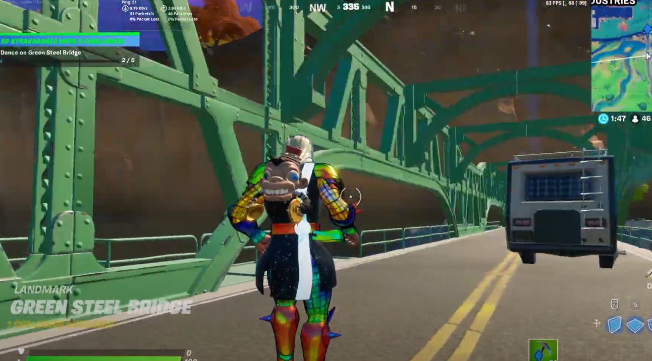 Dance on Colored Bridges Fortnite
