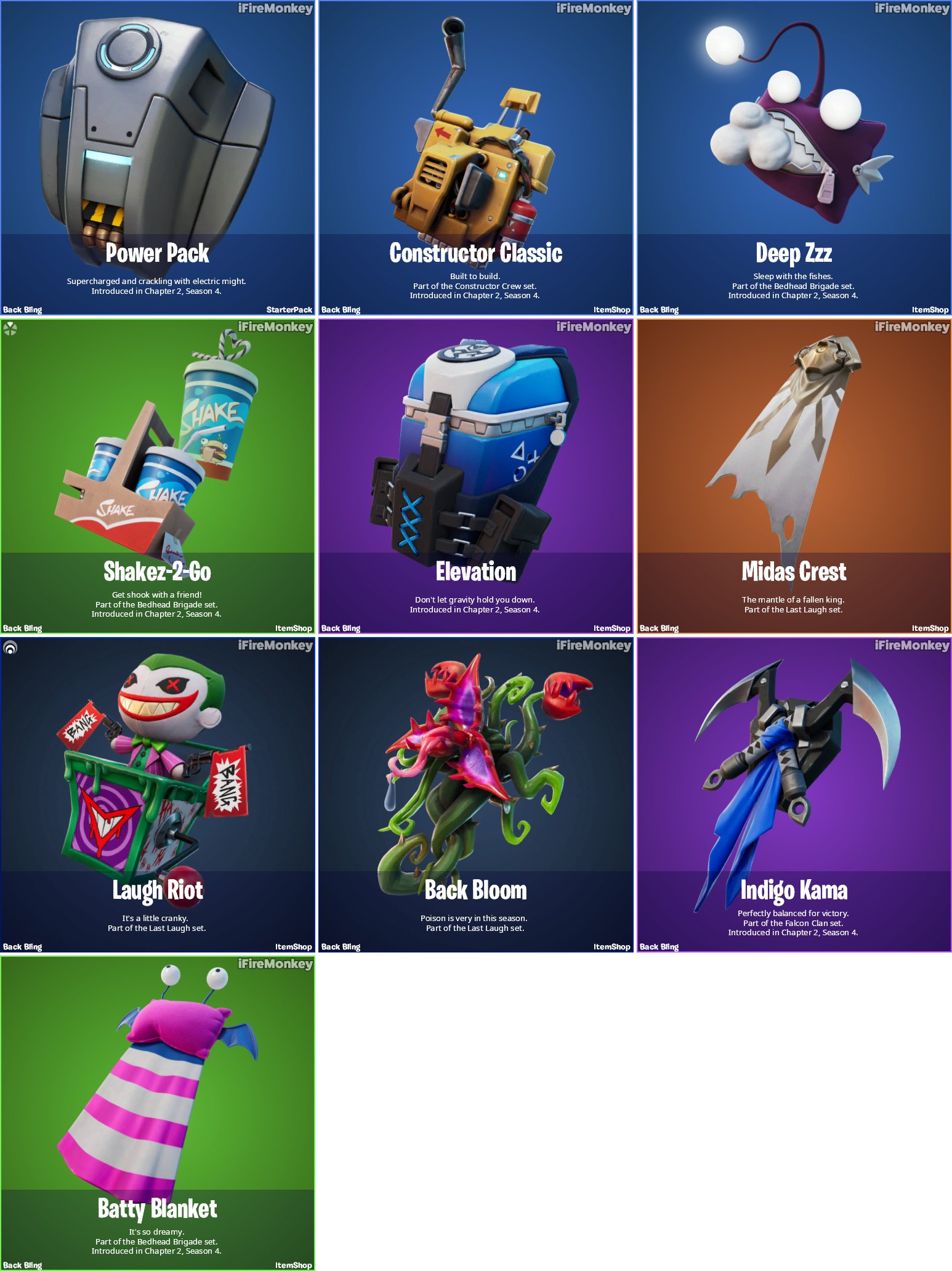 Fortnite v14.50 Leaked Back Blings