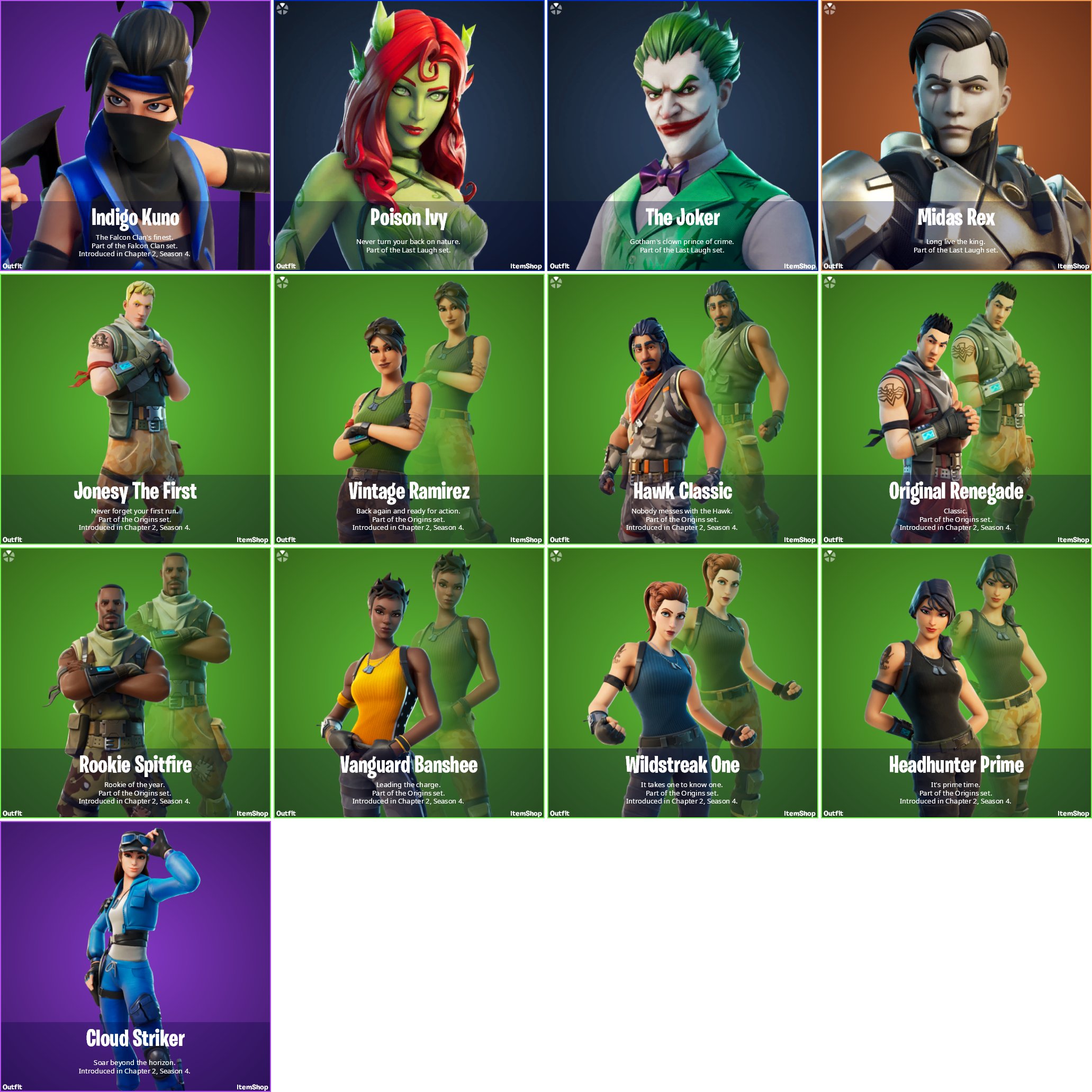 Fortnite v14.50 Leaked Skins