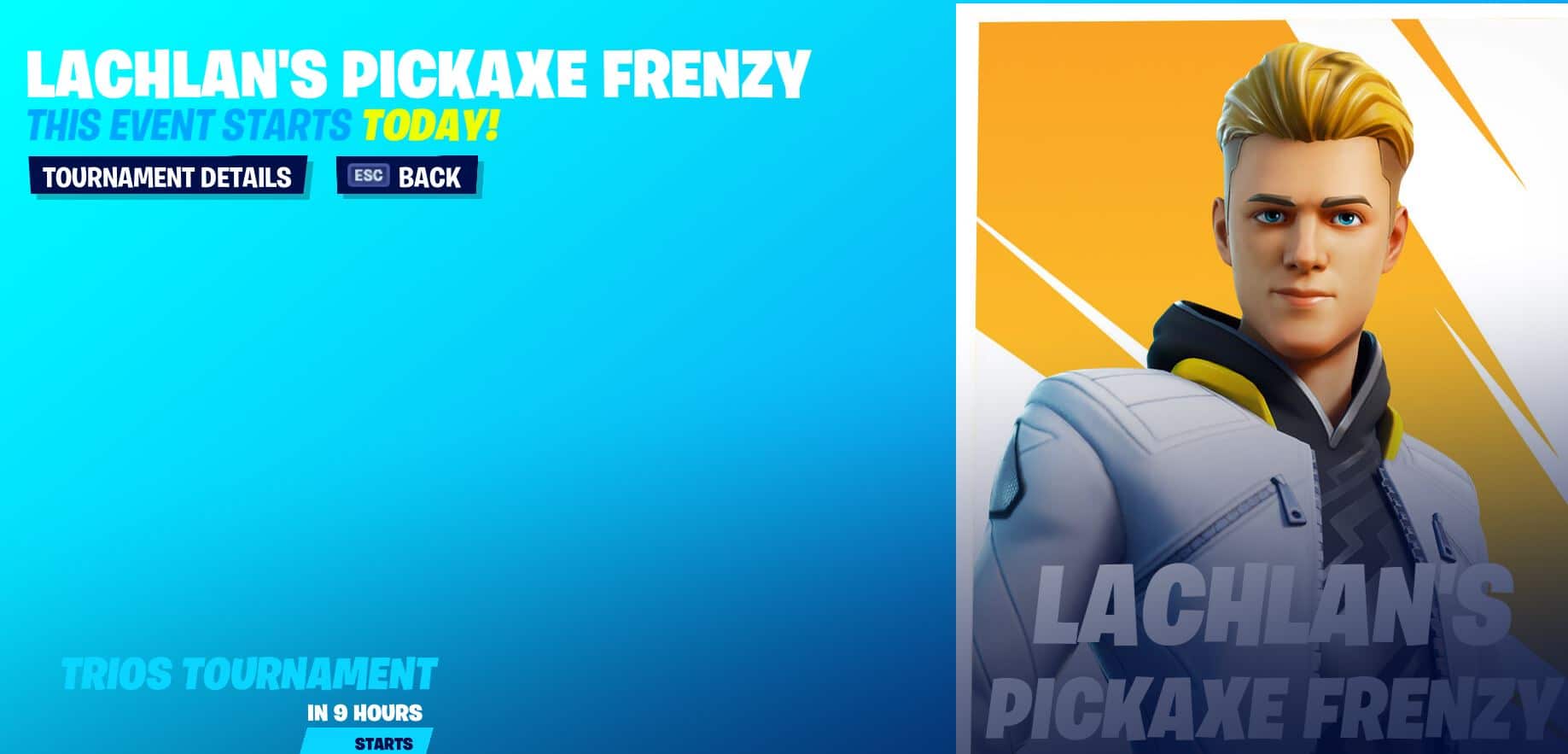 Lachlan's Pickaxe Frenzy Fortnite Cup Tournament