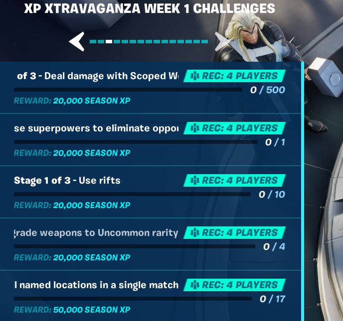 XP Xtravaganza Fortnite