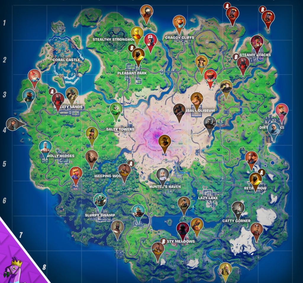 All Fortnite Character NPC Locations Map Season 5
