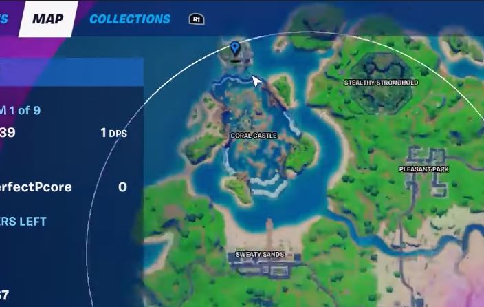 Deep in the belly of the shark Fortnite Map Location