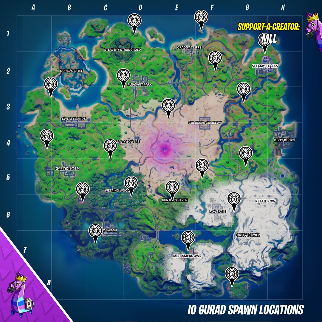Fortnite IO Guard Spawn Locations