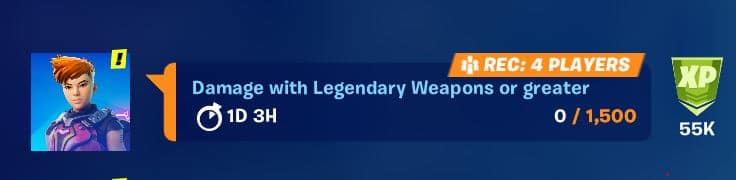 Fortnite Legendary Challenge