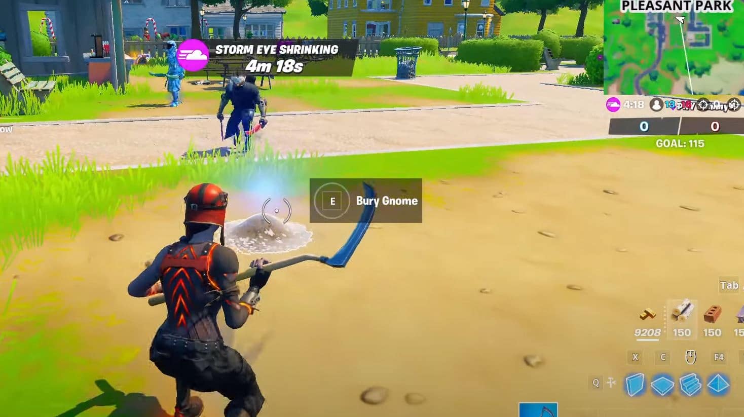 Fortnite Pleasant Park Bury Gnomes