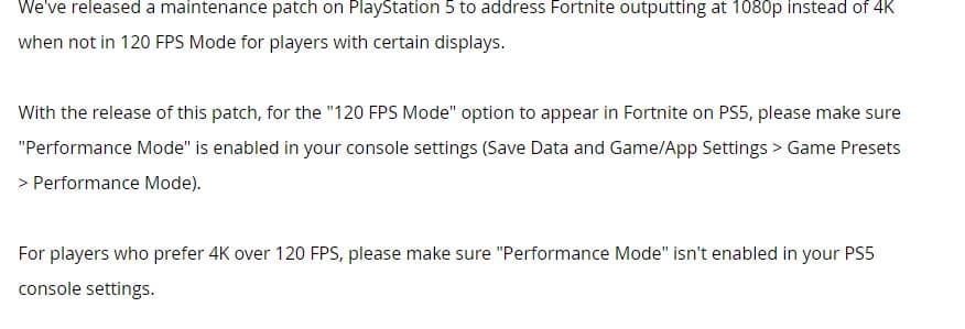 Fortnite Update