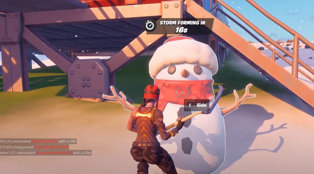 Fortnite Sneaky Snowmando Locations: How and where to hide inside a Sneaky Snowman
