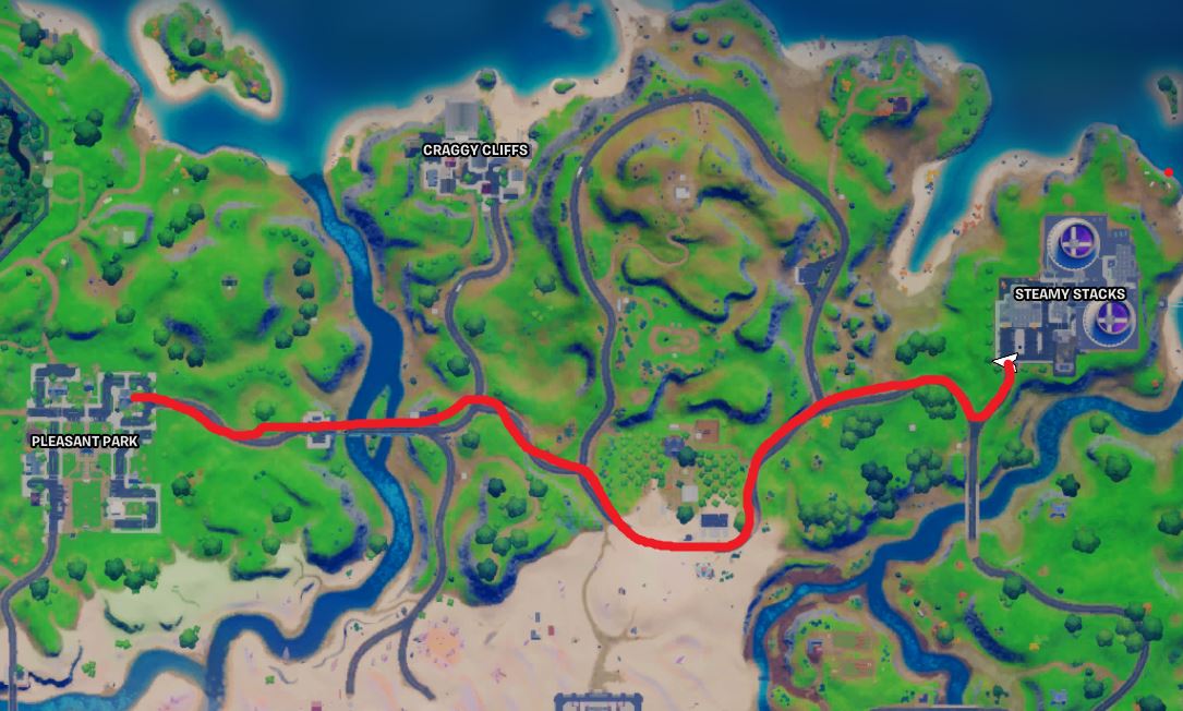 deliver vehicle from steamy to pleasant best route