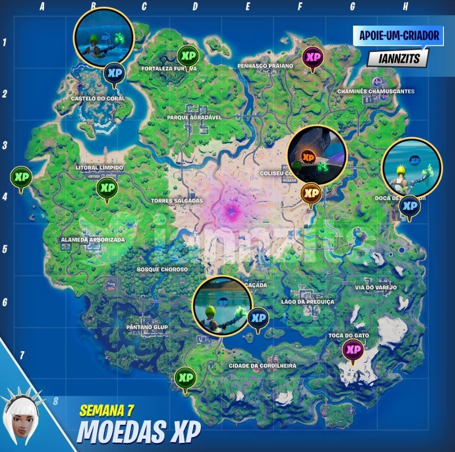 Fortnite week 7 xp coins